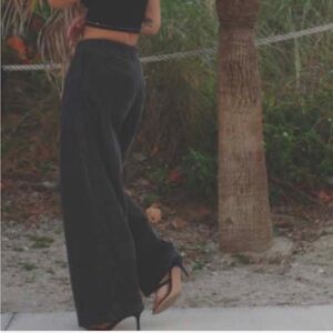 Heavy Manners Black Wide Leg Pants